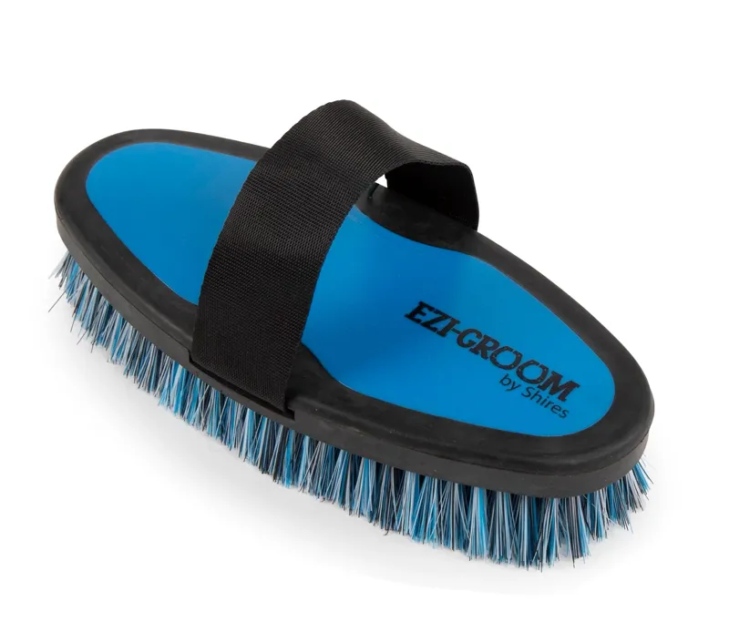 EZI-GROOM Grip Body Brush BRIGHT BLUE Small