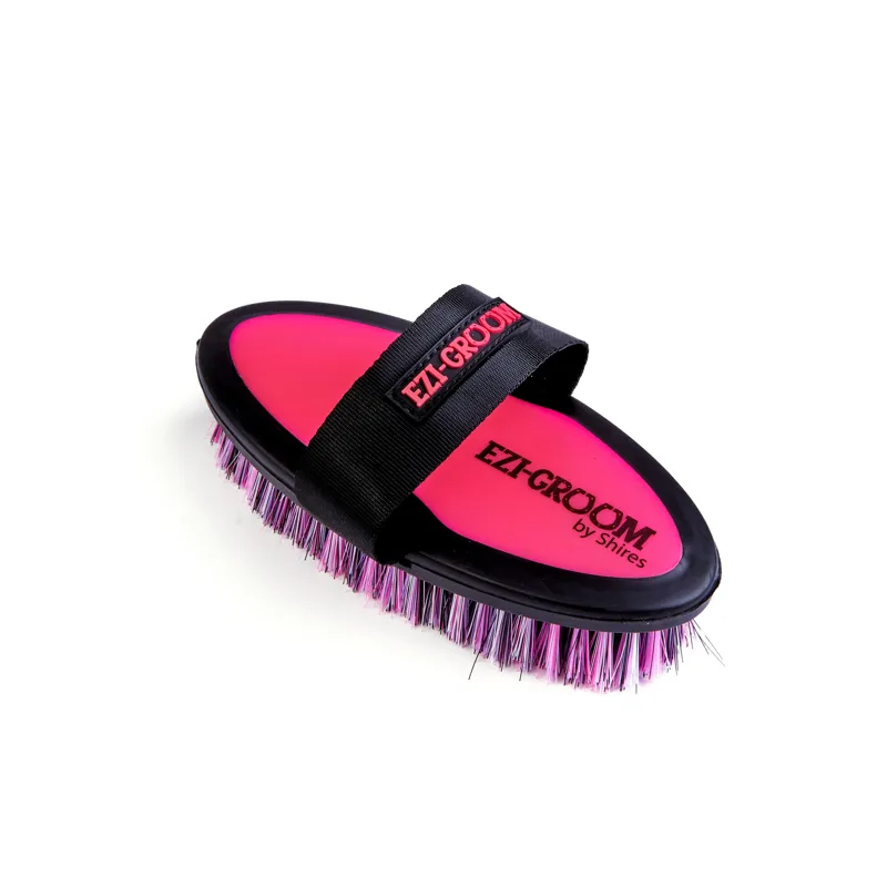 EZI-GROOM Grip Body Brush BRIGHT PINK Small