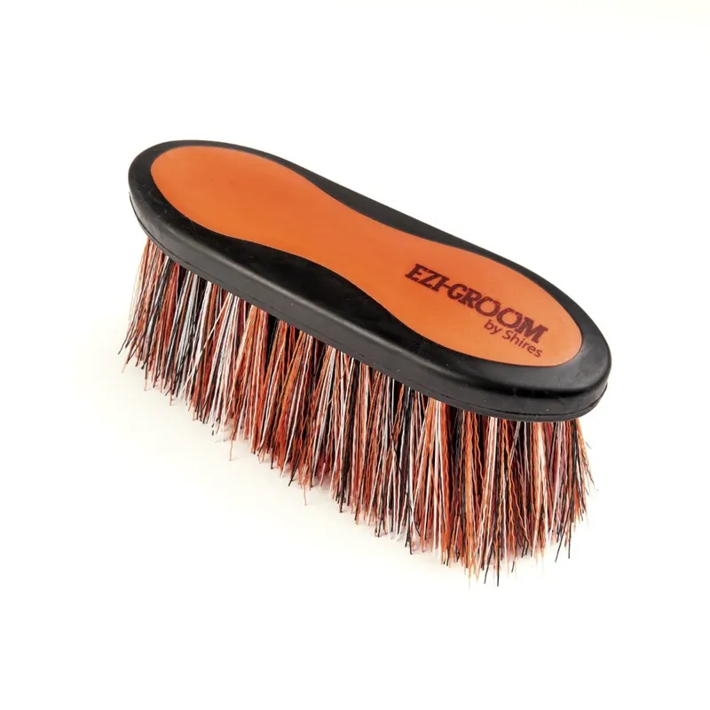 EZI-GROOM Grip Long Bristle Dandy Brush ORANGE Large