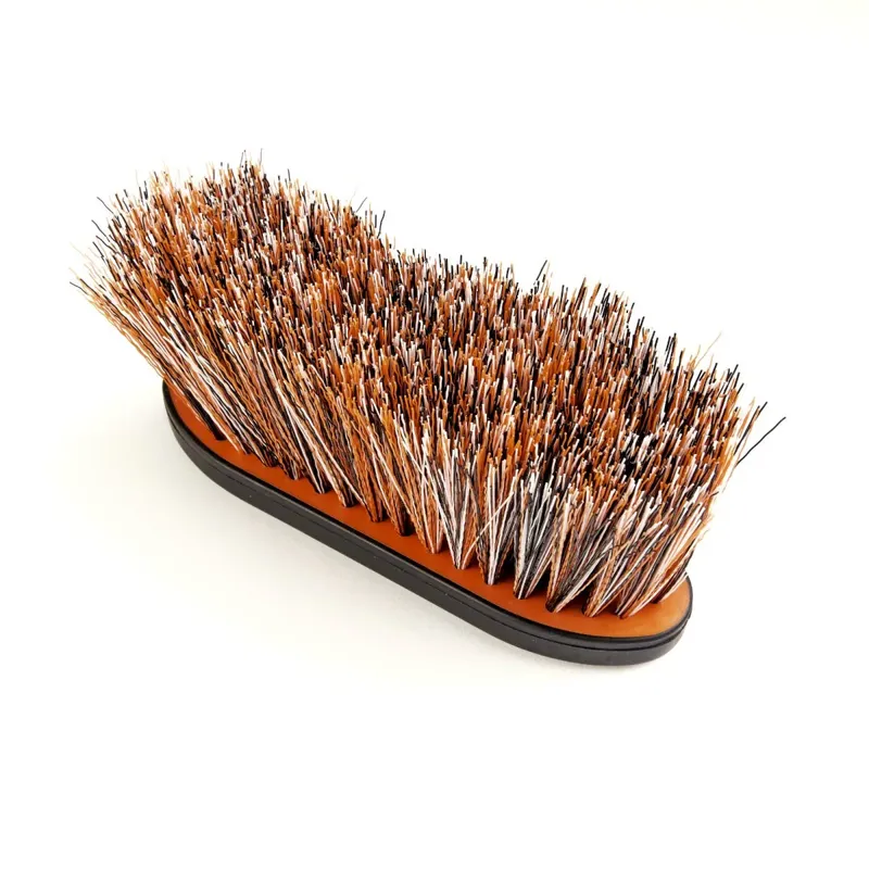 EZI-GROOM Grip Long Bristle Dandy Brush ORANGE Large-1