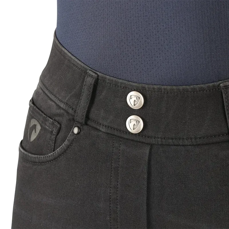 Hy Equestrian Elevate Denim Breeches in Black-2