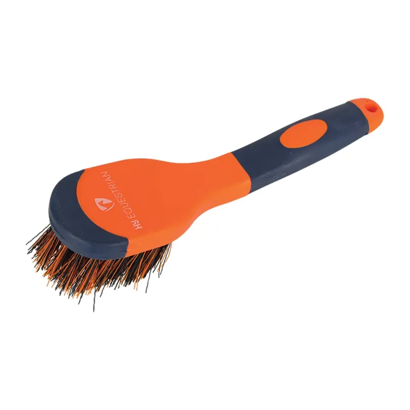 Hy Equestrian Pro Groom Bucket Brush in Navy/Orange