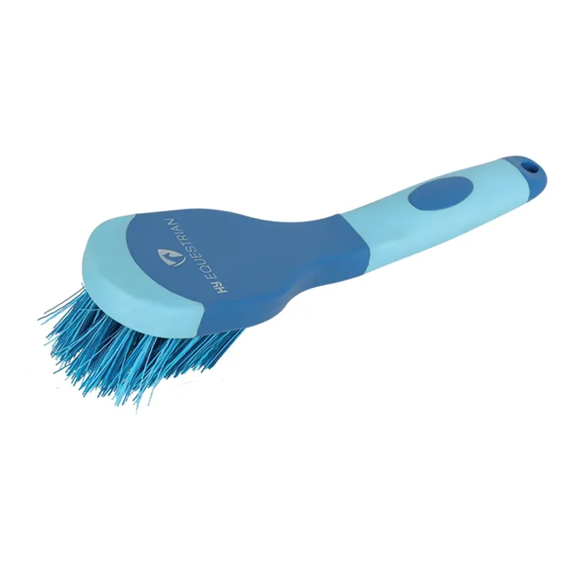 Hy Equestrian Pro Groom Bucket Brush in Navy/Light Blue