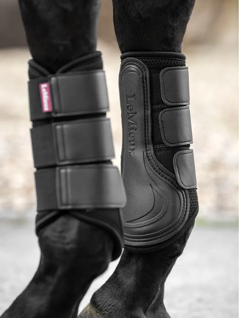 LeMieux Mesh Brushing Boots - Black-2
