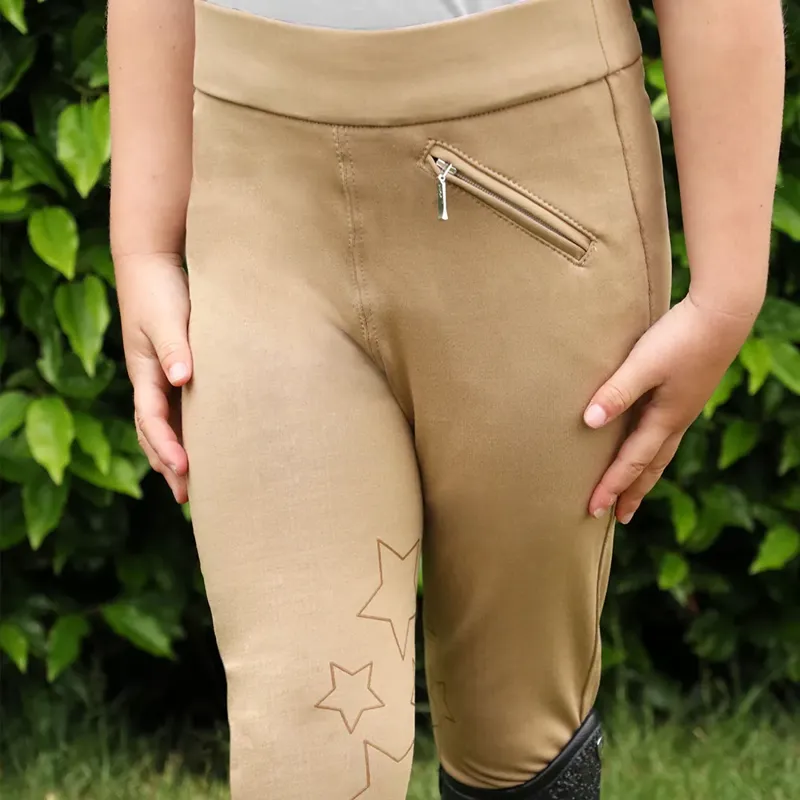 Hy Equestrian Stella Children's Riding Tights - Beige