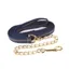 Hy Equestrian Soft Webbing Lead Rein With Chain - Navy/Grey