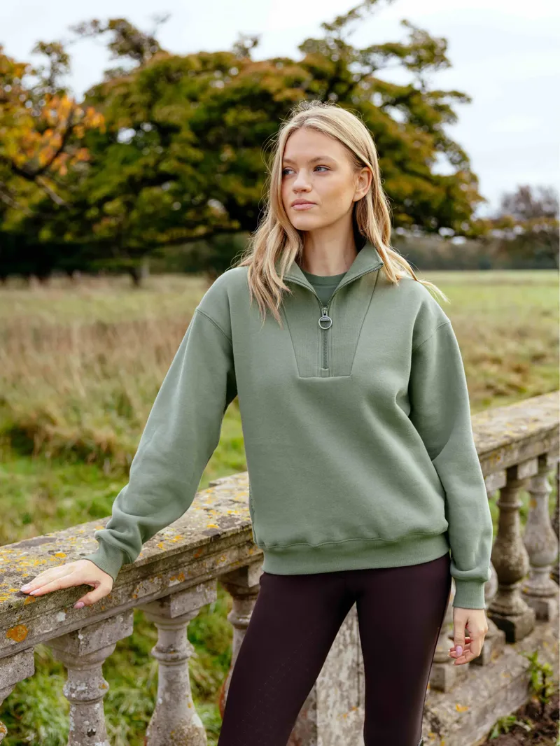 Lemieux Keira 1/4 Zip Sweat - Rosemary-2