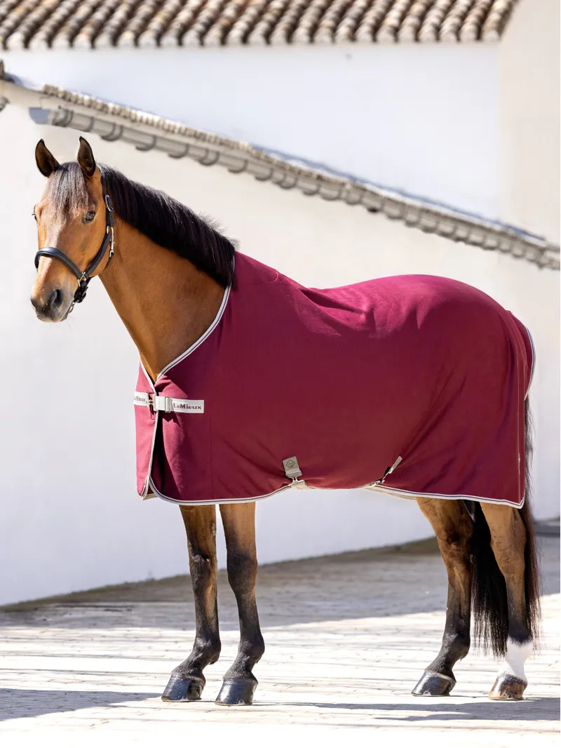 LeMieux Arika Jersey-Tek Fleece Rug - Burgundy