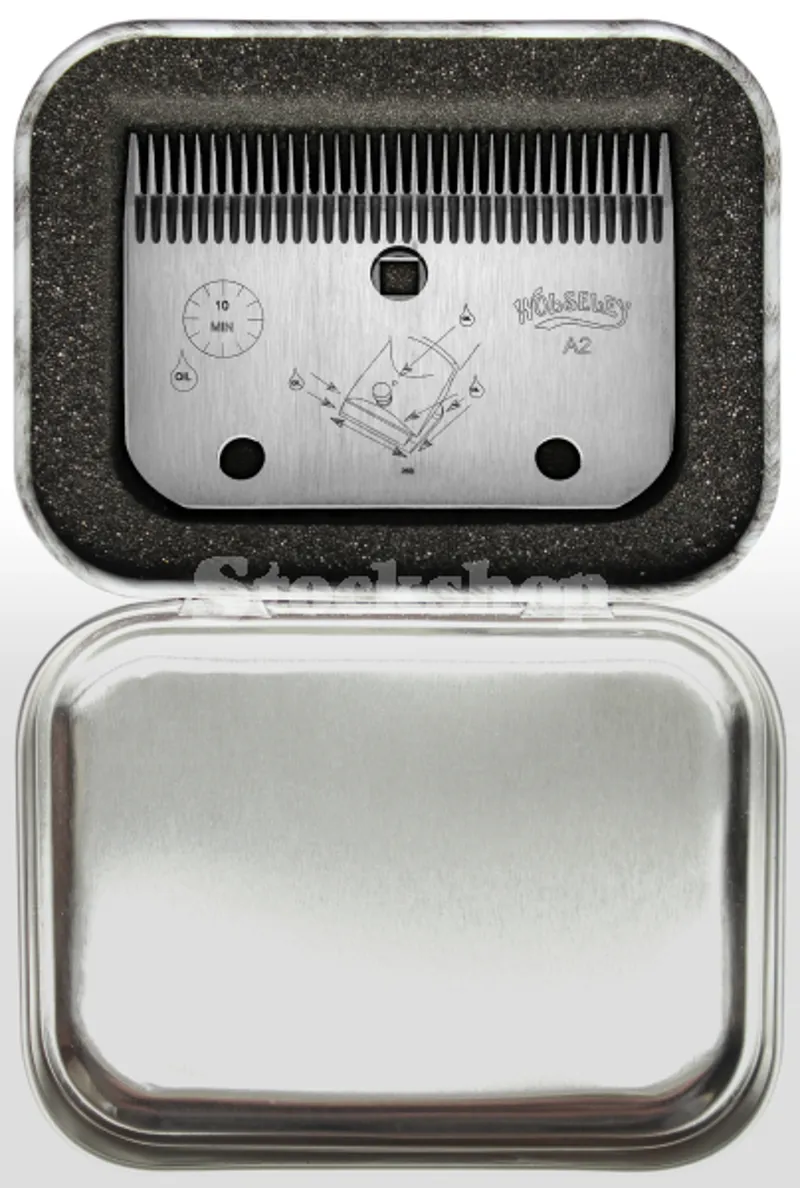 Stockshop Wolseley A2M Medium Original Clipper Blades Tinned-4