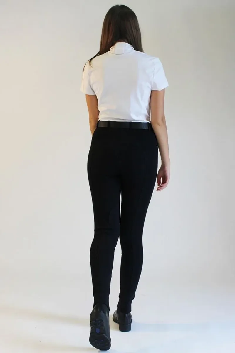 Gallop Ladies Classic Plain Jodhpurs - Black-1