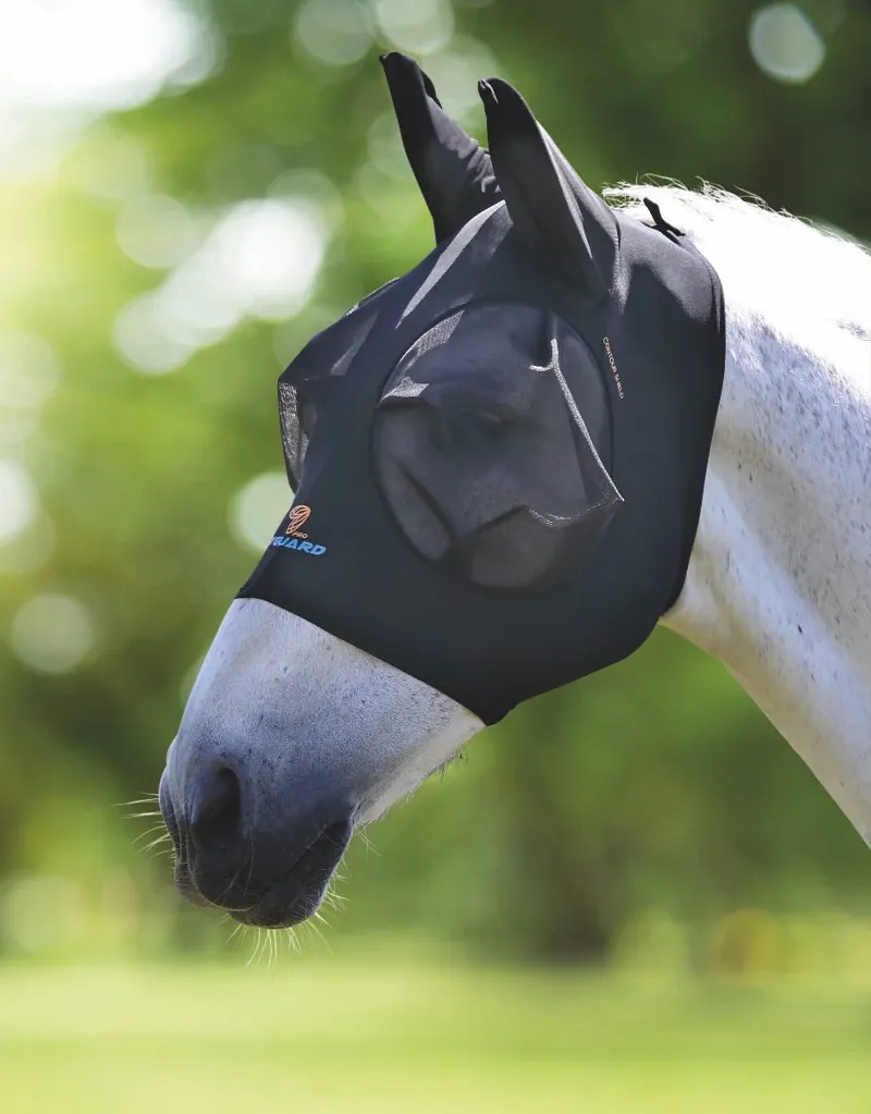 Shires FlyGuard Pro Stretch Fly Mask JET