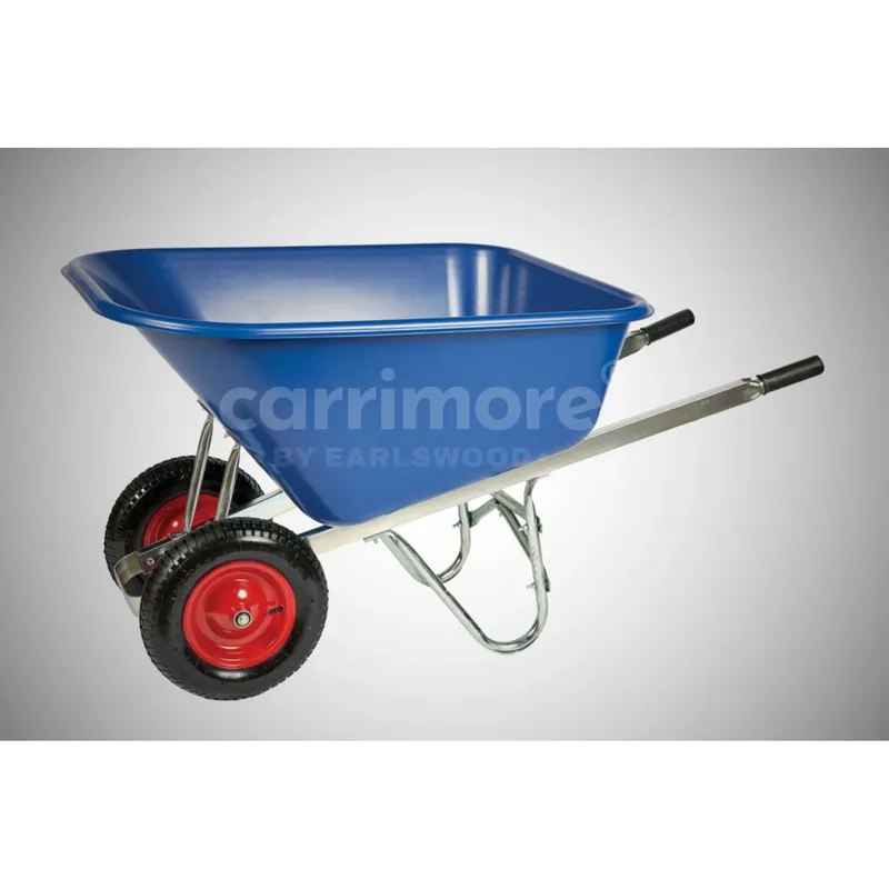 Carrimore 200 Litre Twin Wheel Barrow - Blue
