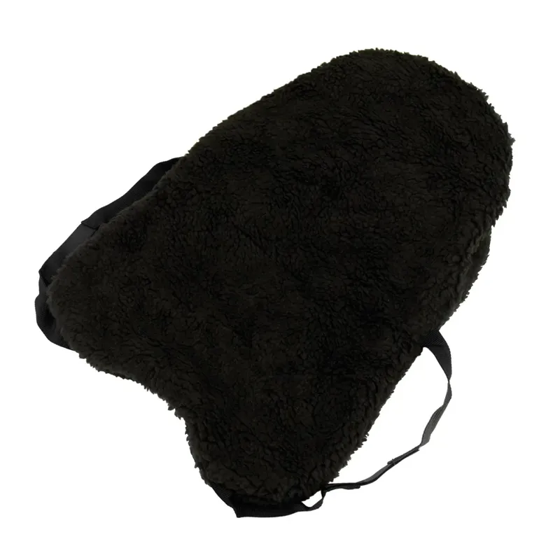 Hy Fur Fabric Seat Saver in Black-1
