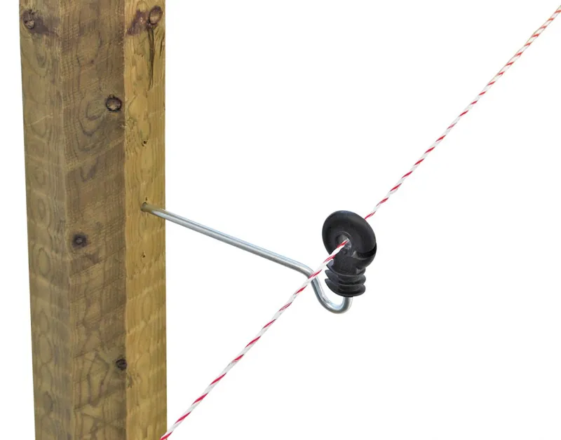 Rutland Electric Fence Wood Screw Offset Insulator 10 Pack-2