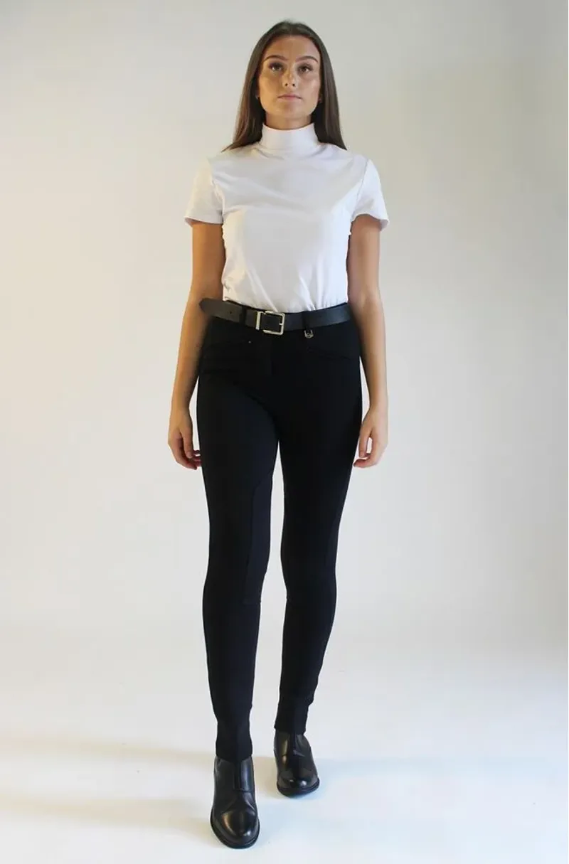 Gallop Ladies Classic Plain Jodhpurs - Black