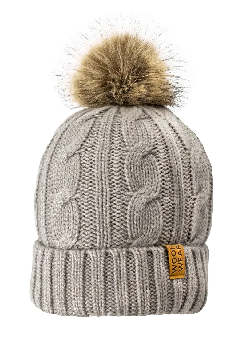 Woof Wear Cable Beanie - Stone