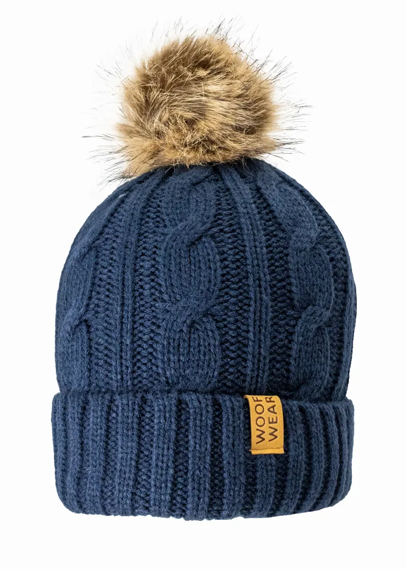 Woof Wear Cable Beanie - Navy
