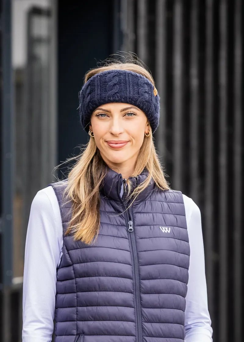 Woof Wear Cable Headband - Navy-1