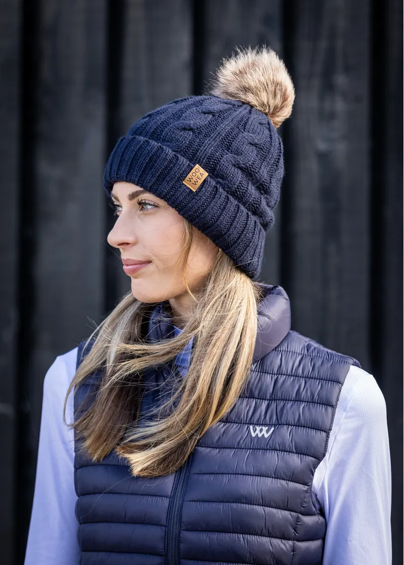 Woof Wear Cable Beanie - Navy-1