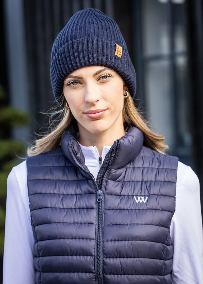 Woof Wear Ribbed Beanie - Navy-1