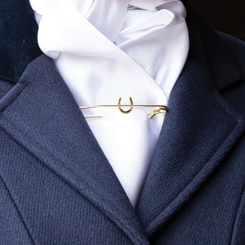 Equetech Stock Pin - Horseshoe - Gold-2