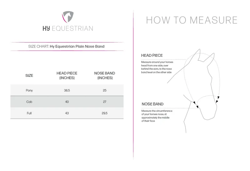 Hy Equestrian Plain Noseband in Black-1