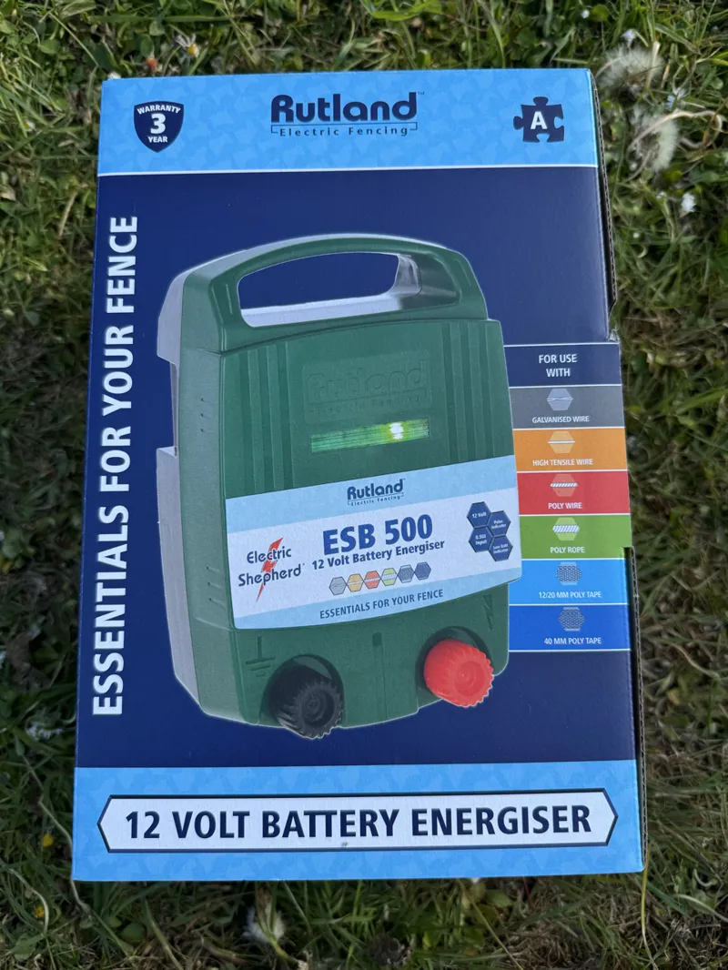 Rutland ESB 500 Battery-Powered Electric Fencing Energiser
