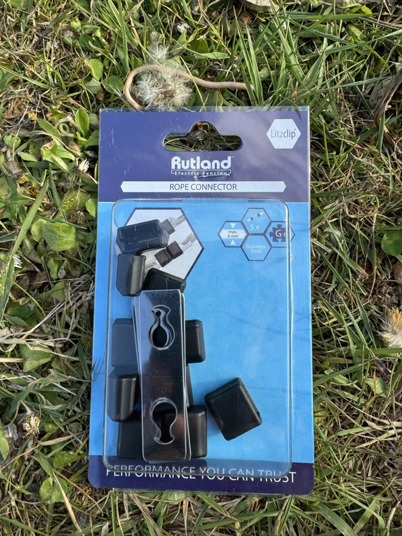 Rutland Electric Fence Rope Connector Litzclip up to Ø 6 mm x5 a pack-1