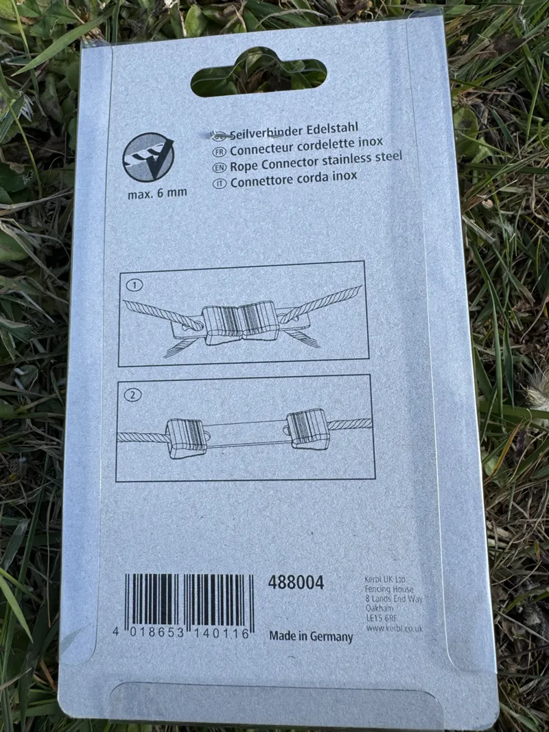 Rutland Electric Fence Rope Connector Litzclip up to Ø 6 mm x5 a pack-2