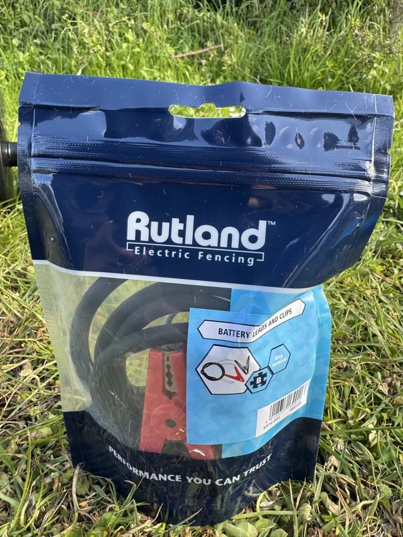 Rutland Electric fence Battery Leads And Clips