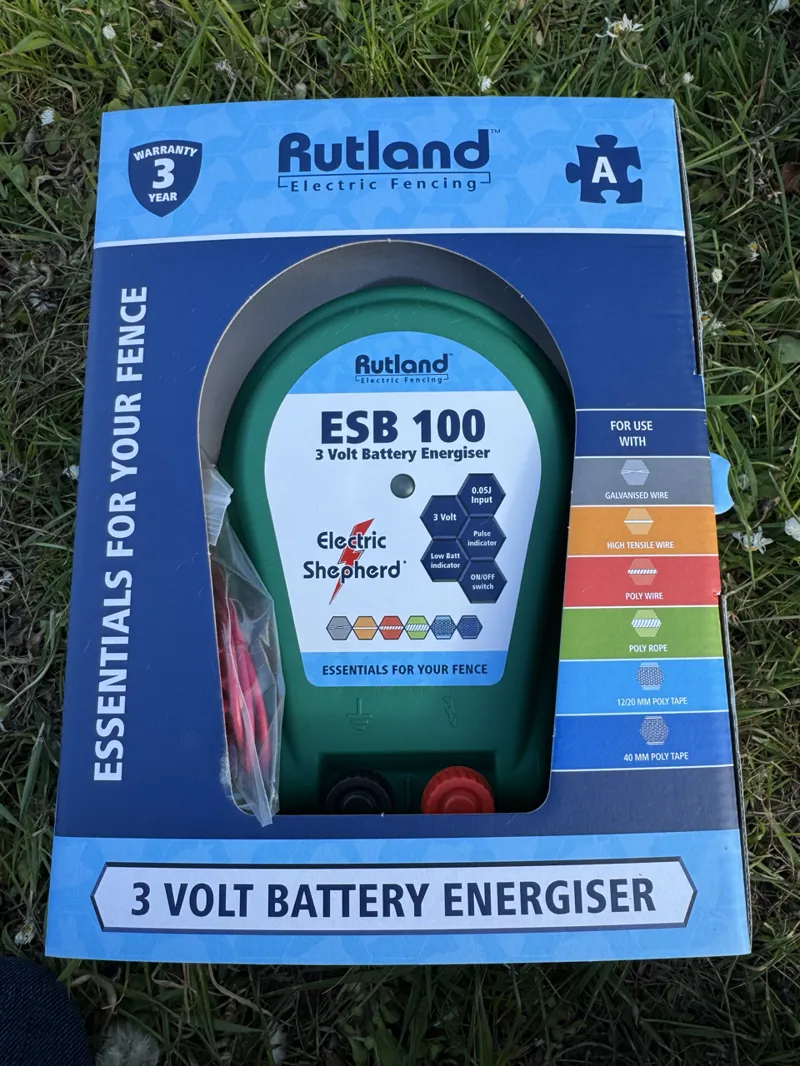 Rutland ESB 100 Electric Fence Battery Energiser 0.1J