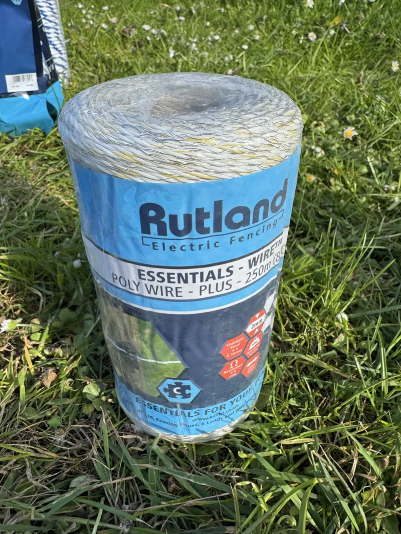 Rutland Electric Fence 2 mm Poly Wire Plus 250m white / yellow-3