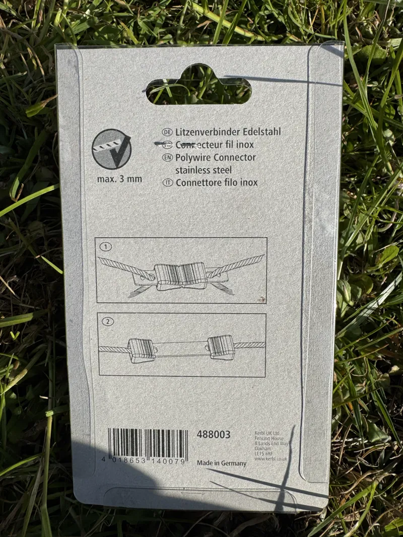 Rutland Electric Fence Litzclip Poly Wire Connectors up to 3mm Ø x10-2