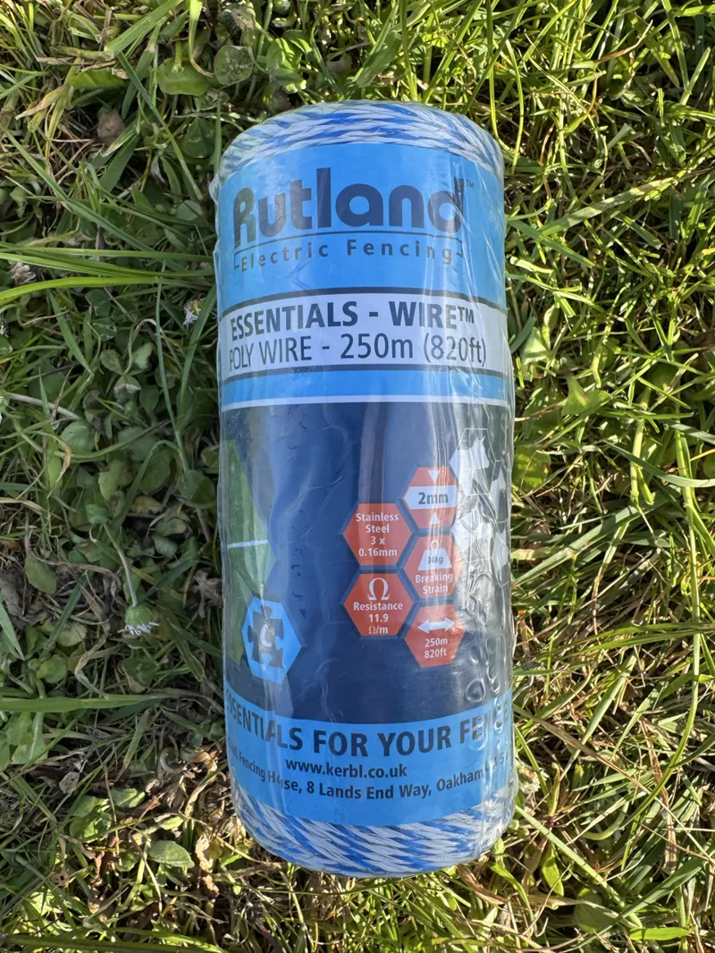 Rutland Electric Fence 2 mm Poly Wire 250m white / blue-1