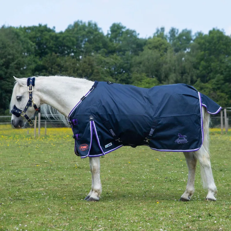Gallop 600D PONIE Trojan 0g Duraproof 5-Point Turnout Rug - Navy 0g
