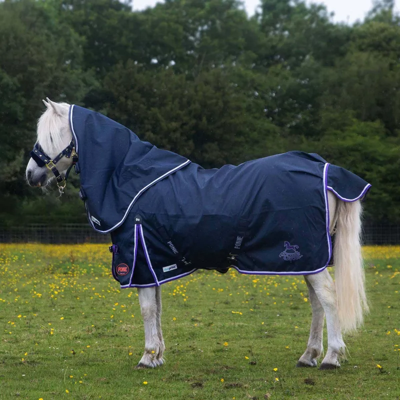 Gallop 600D PONIE Trojan 0g Duraproof 5-Point Turnout Rug - Navy 0g-3