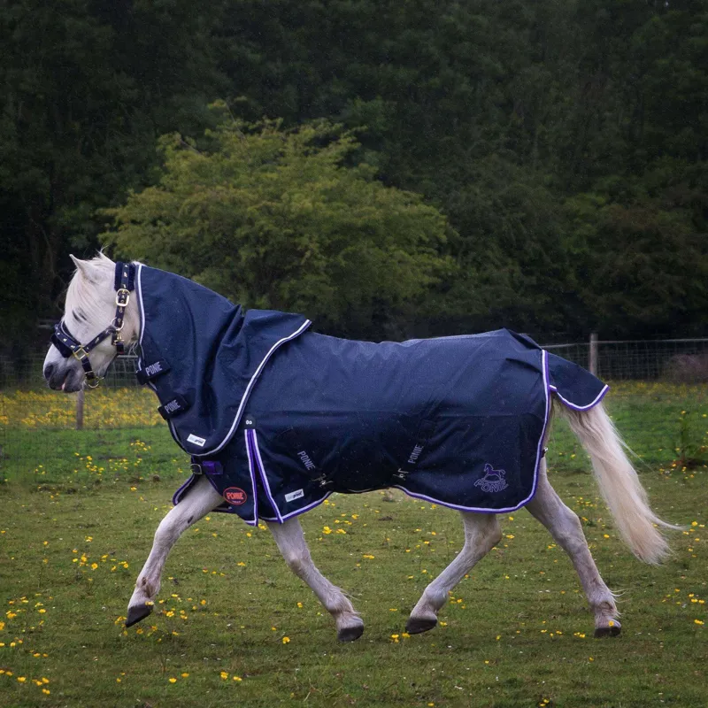 Gallop 600D PONIE Trojan 0g Duraproof 5-Point Turnout Rug - Navy 0g-4