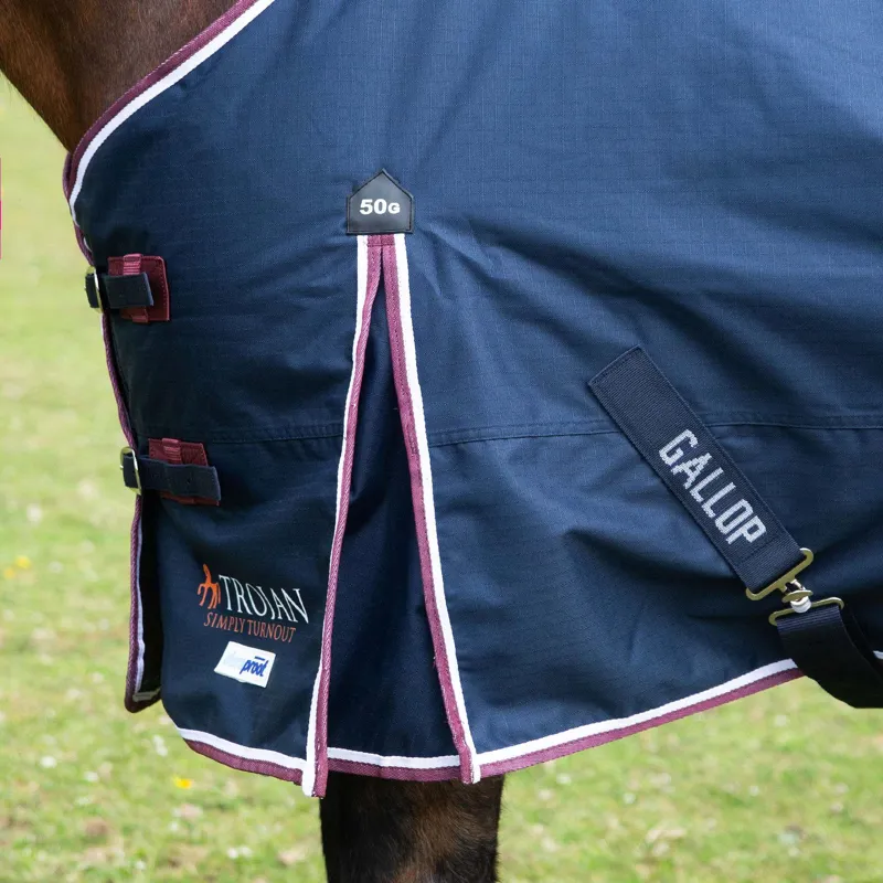 Gallop 600D Trojan 50g Duraproof 5-Point Turnout Rug - Navy-1