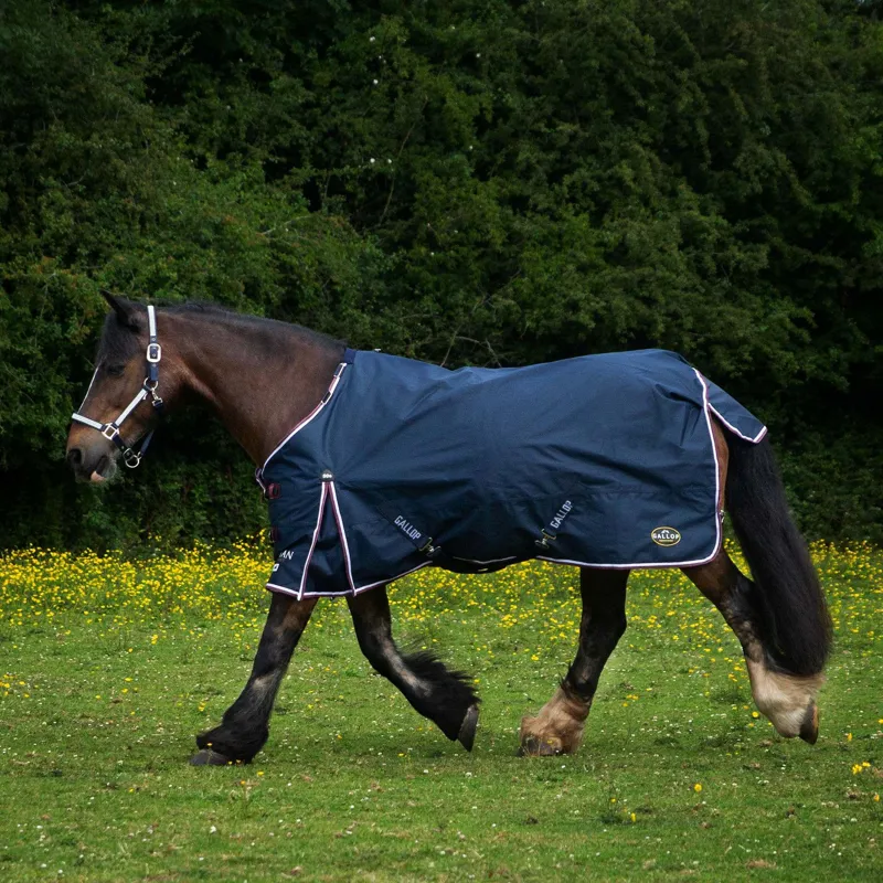 Gallop 600D Trojan 50g Duraproof 5-Point Turnout Rug - Navy-3