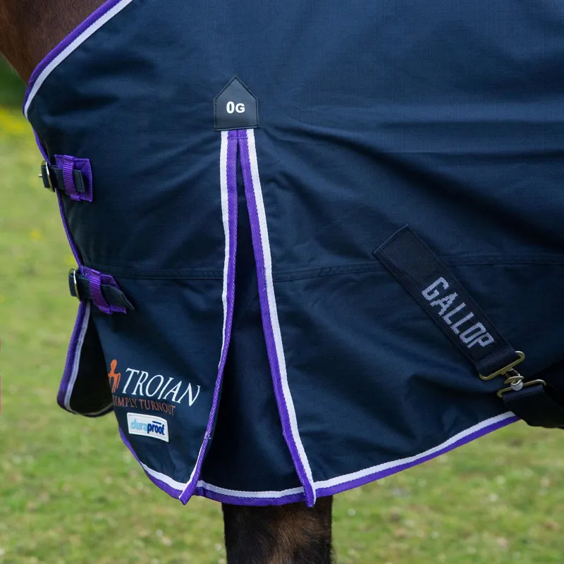 Gallop 600D Trojan 0g Duraproof 5-Point Turnout Rug - Navy-1