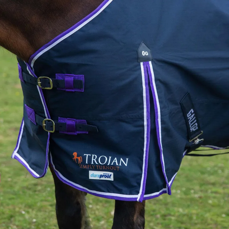 Gallop 600D Trojan 0g Duraproof 5-Point Turnout Rug - Navy-2