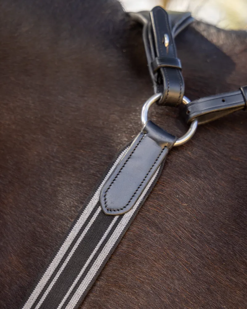 LeMieux Arika Elasticated Breastplate - Black/Silver-2