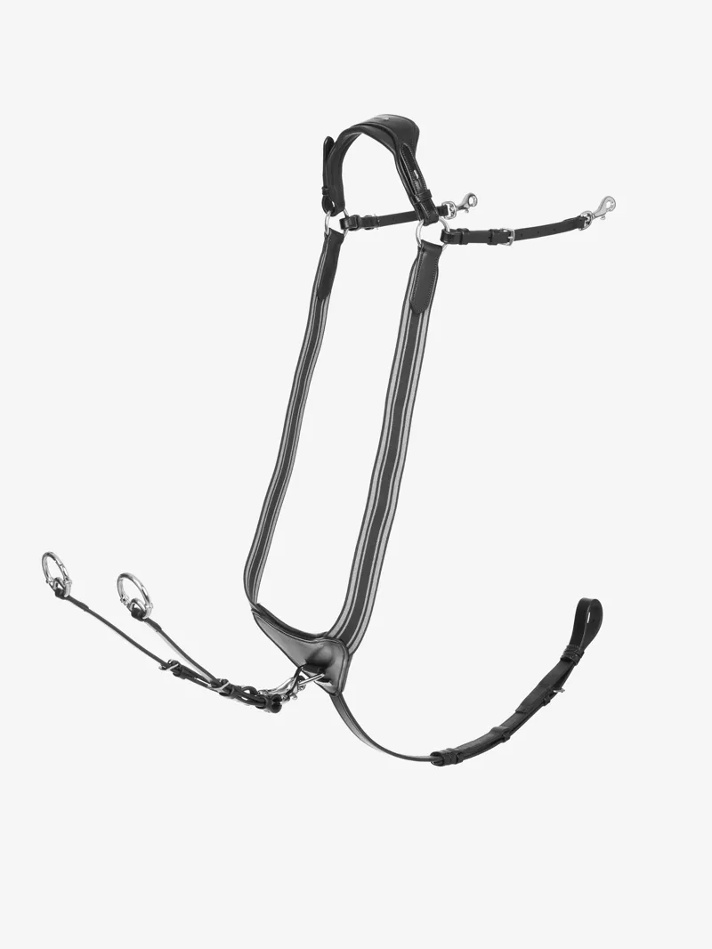 LeMieux Arika Elasticated Breastplate - Black/Silver