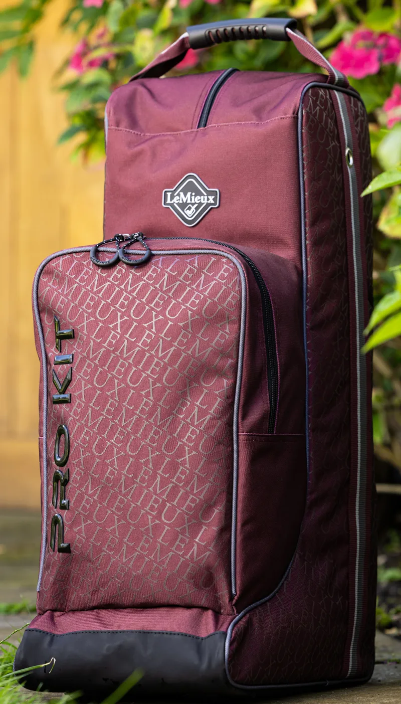 LeMieux Elite Pro Boot and Hat Bag - Burgundy-1