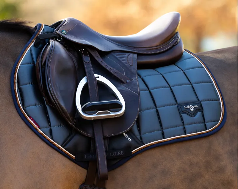 LeMieux Loire Classic Close Contact Square - Petrol - Small/Medium-1