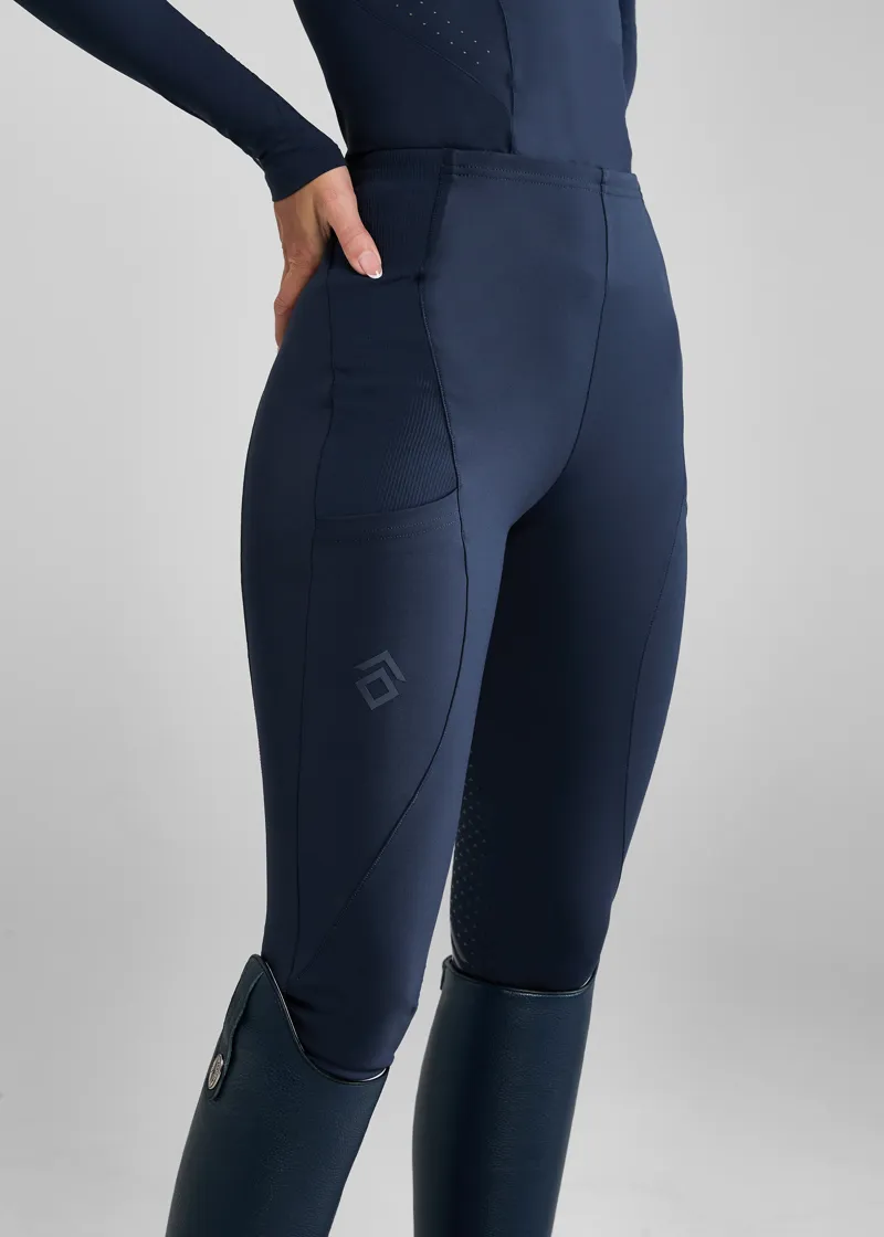 Aztec Diamond Core Leggings Full Seat - Navy