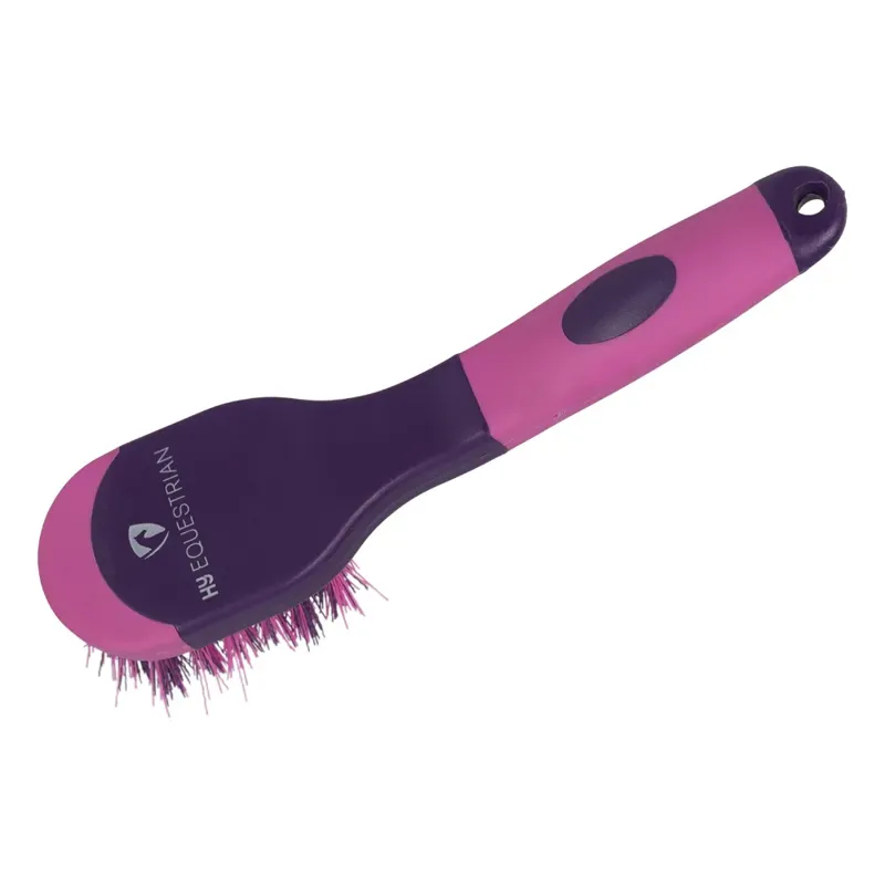 Hy Equestrian Pro Groom Bucket Brush in Purple/ Pink