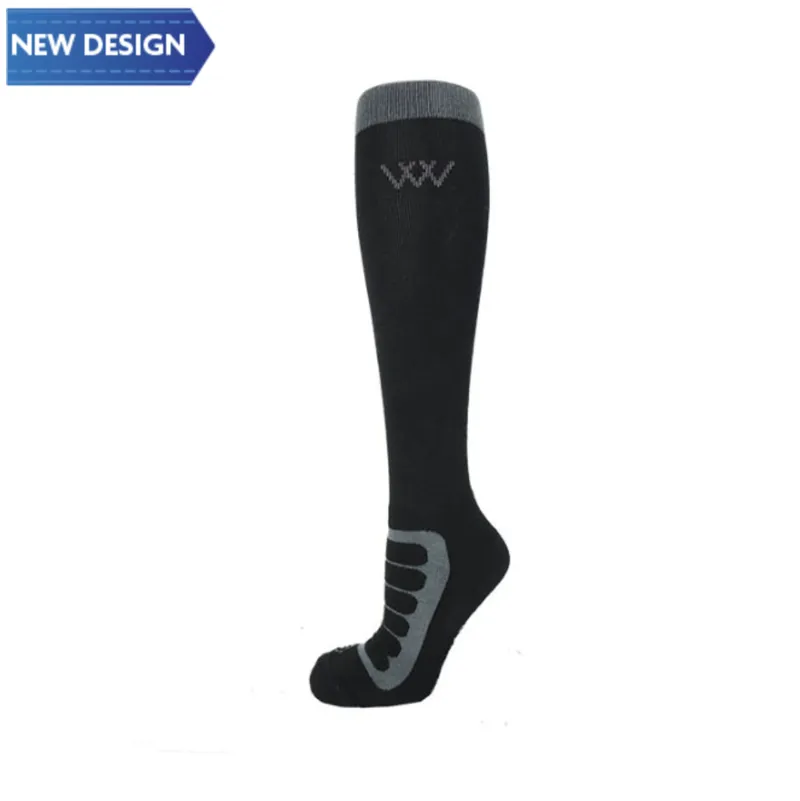 Woof Wear Long Bamboo Tech Riding Sock Black / Grey