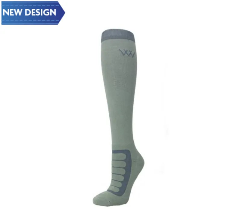 Woof Wear Long Bamboo Tech Riding Sock Sage / Steel
