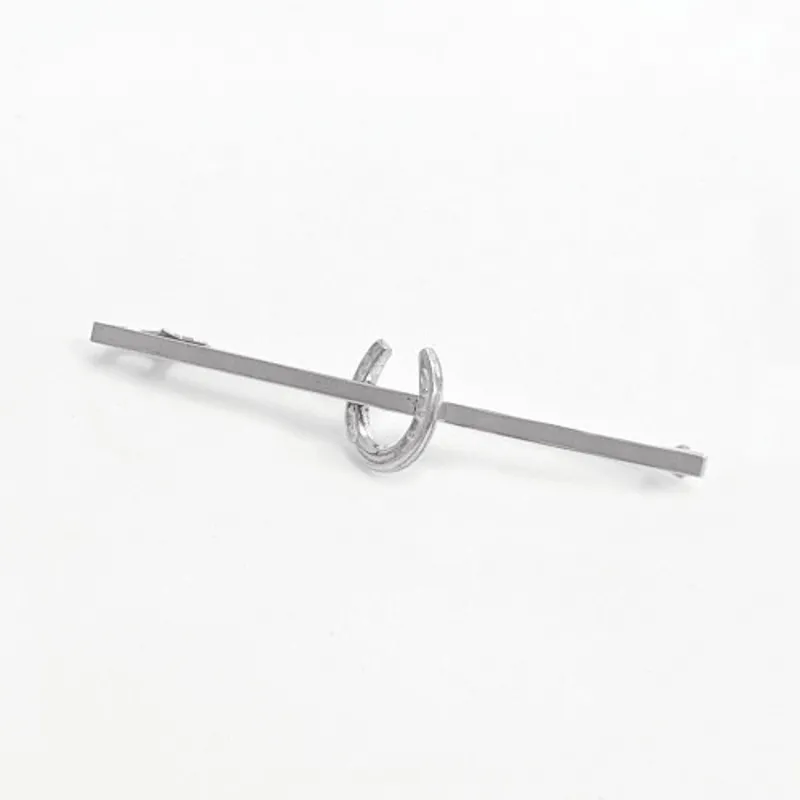 Equetech Stock Pin - Horseshoe - Silver-1